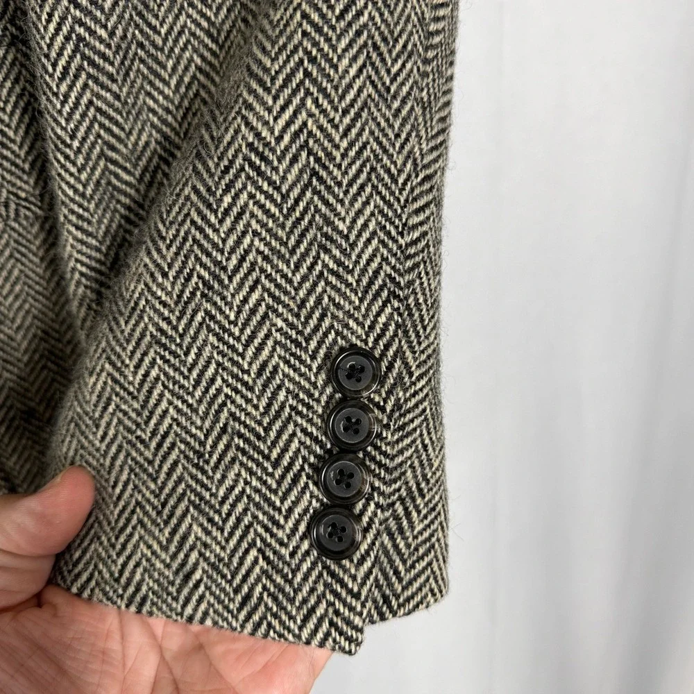 Polo Ralph Lauren Blazer Men's L Alpaca Lambs Wool Jacket Coat Tweed Vintage